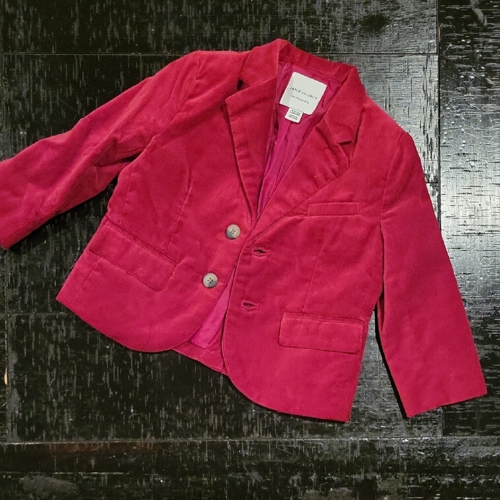 Kids Red Velvet Blazer Jacket Janie And Jack